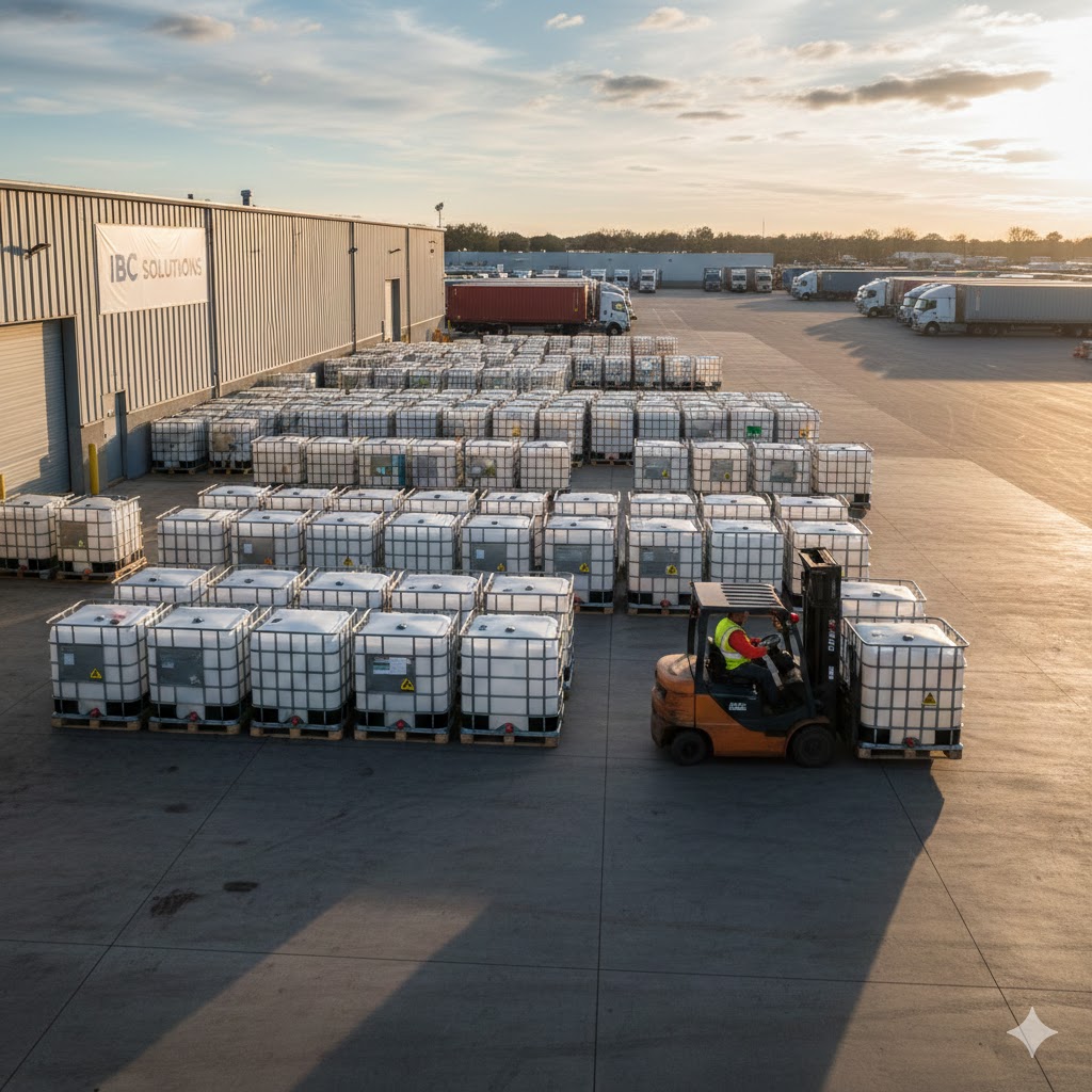IBC totes organized by grade